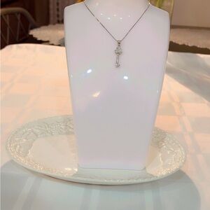 Elegant 925 Sterling Silver Necklace – Rhodium-Plated Shine & Timeless Charm